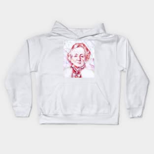 Leopold von Ranke Portrait | Leopold von Ranke Artwork | Line Art Kids Hoodie